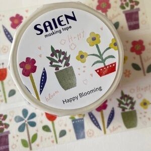 Saien Flower washi tape Happy Blooming